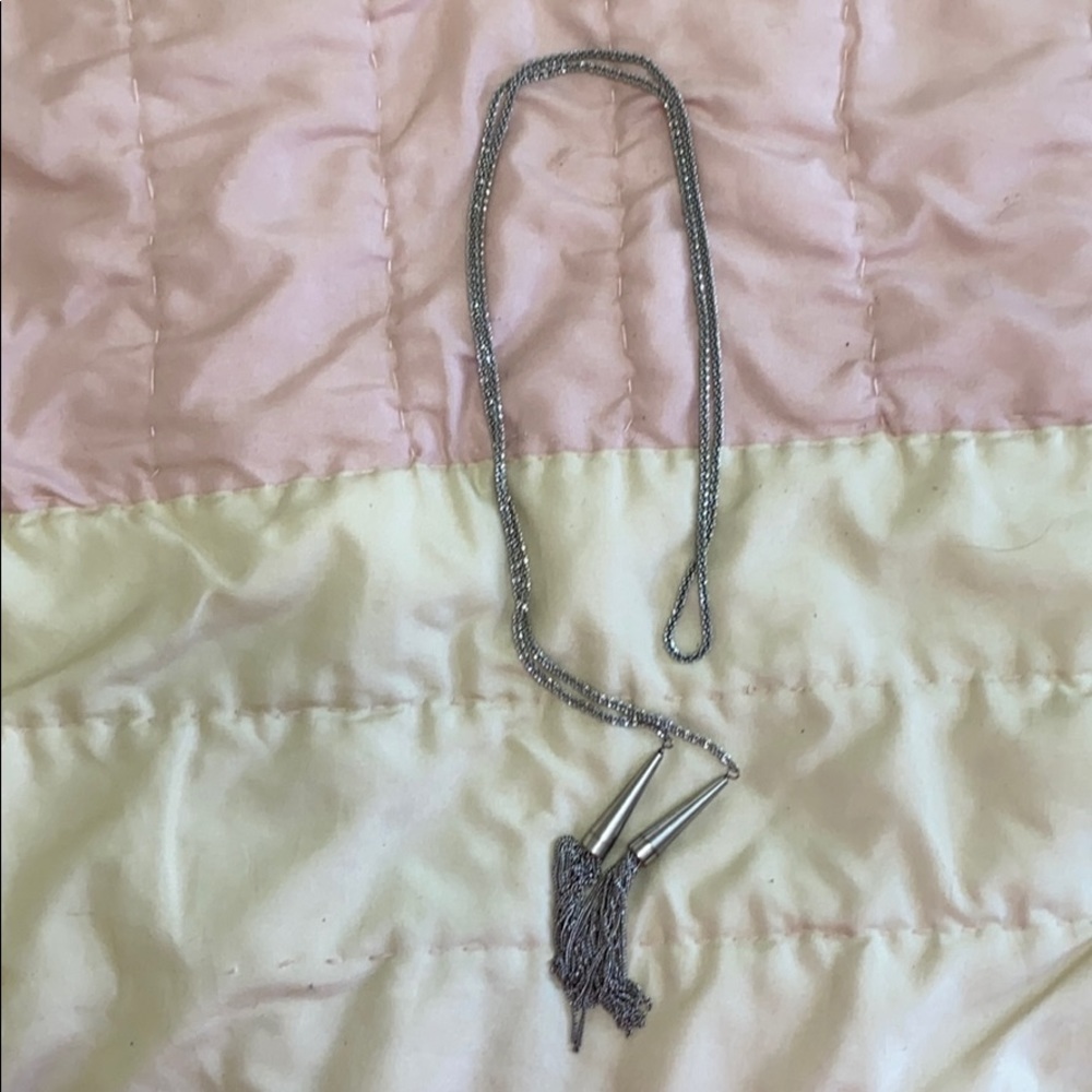 Kendra Scott Silver Lariat Pharah Necklce
